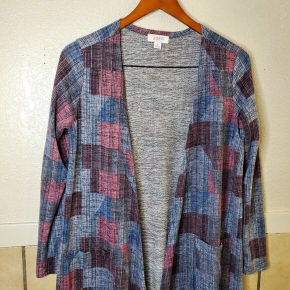 Lularoe Sarah duster cardigan Colorful Geometric Size Small - Picture 1 of 8